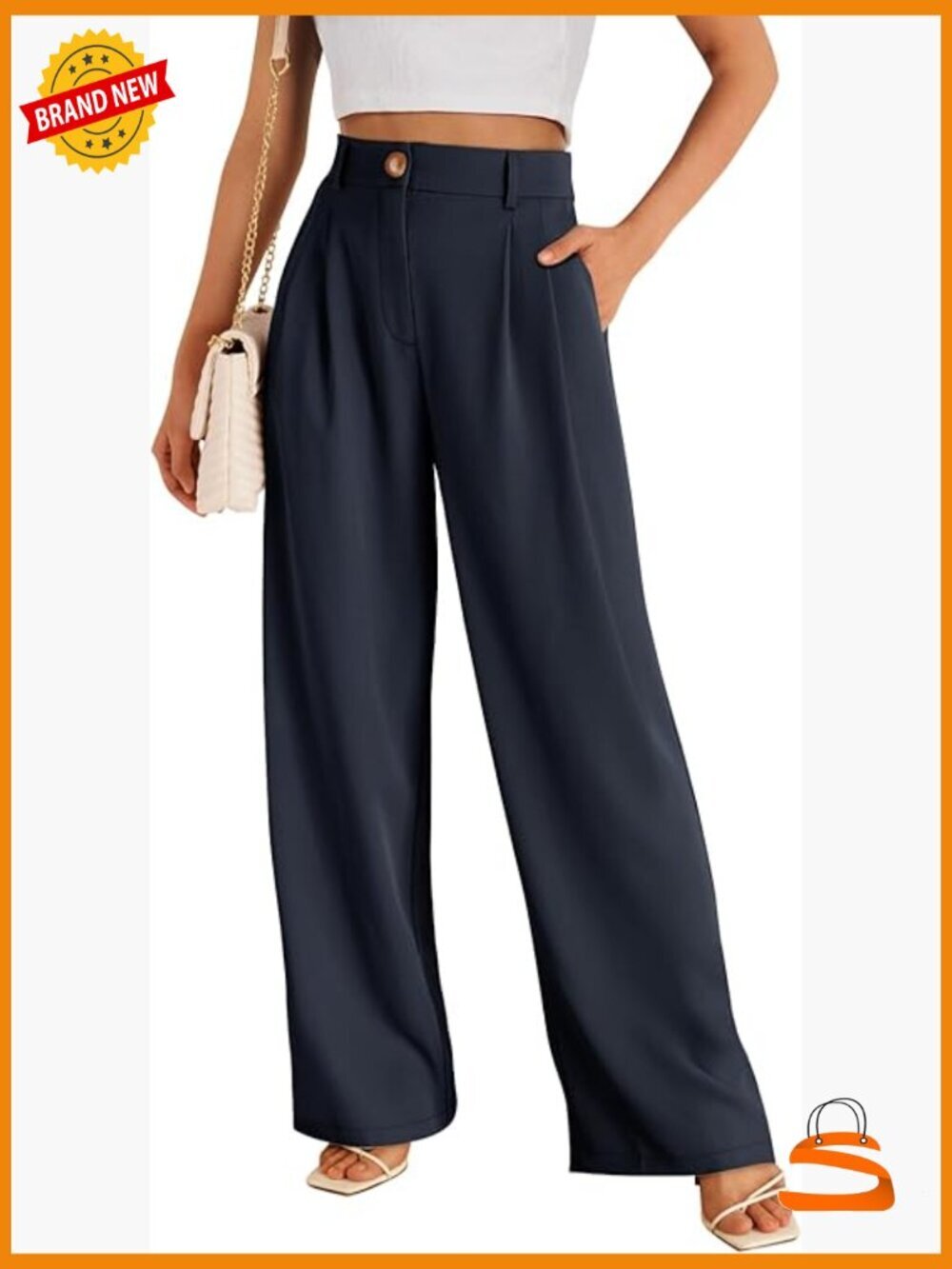 Women's High Waisted Wide Leg Dress Pants Trousers